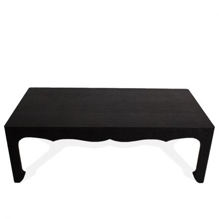 Custom Made Modern Linen Wrapped Clad Coffee Table