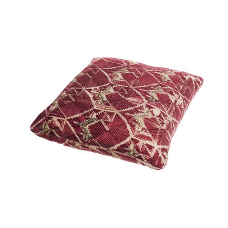 Hand Embroidered Modern Fortuny Style Throw Pillow