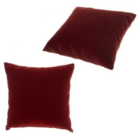 Pair of Burgundy Modern Silk Velvet Throw Pillows