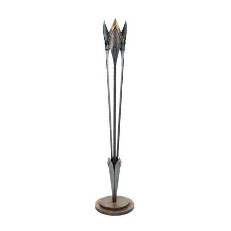 Large Heavy Metal and Brass Spear Sculpture