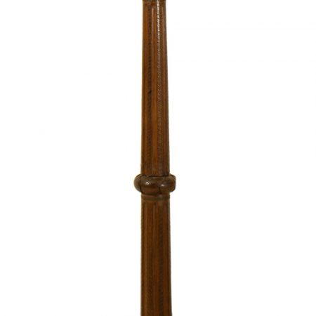 Carved Heavy Wood Oak Floor Lamp