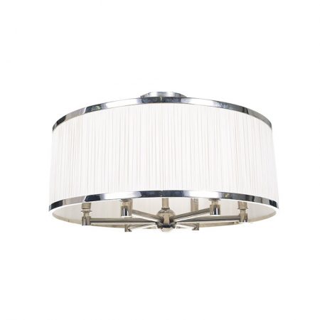 Hastings 6-light Round Shade Drum Chandelier with Historic Nickel Finish