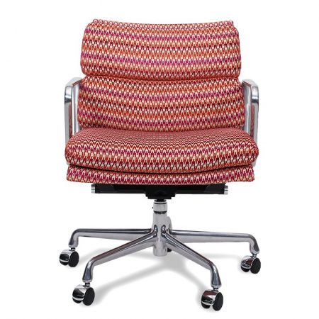 Set of 4 Eames Soft Pad Management Chair by Charles and Ray Eames for Herman Miller with Missoni Fabric