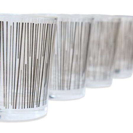 Set of 6 Italian Tumbler with Sterling Silver Design by Barbara Forni for Sottsass Associati