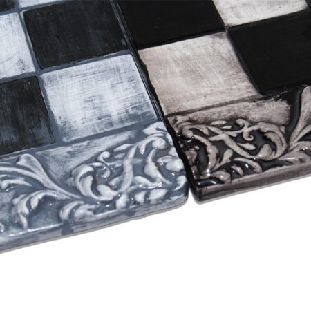 Raku Ceramic Chess Set with Board