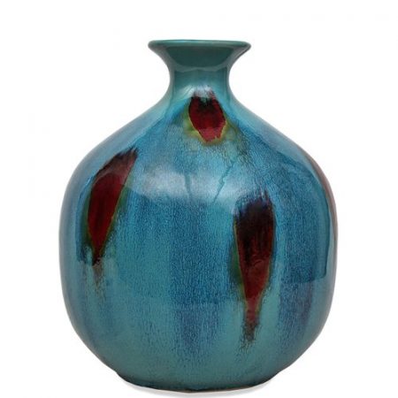 Vintage Glazed Ceramic Vase