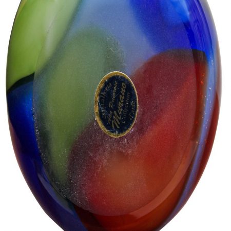 Vintage Tall Italian Cristalleria Murano Glass Art Vase