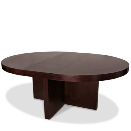 Desiron Lo-Lin Racetrack Round Dining Table with Two Leaves