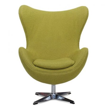 1950s Scandinavian Modern Lounge Egg Chair by Arne Jacobsen in Boucle'