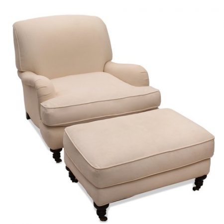 Pair of Lee Industries 3278 Lounge Chairs with 1 Stool/Ottoman