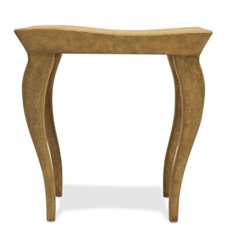 French Modern Veneered Shagreen Bench by R and Y Augousti