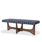 Adrian Pearsall Style Sculptural Walnut Bench