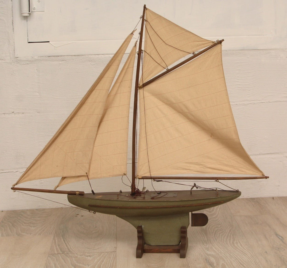 Antique Edwardian Pond Yacht Sailboat