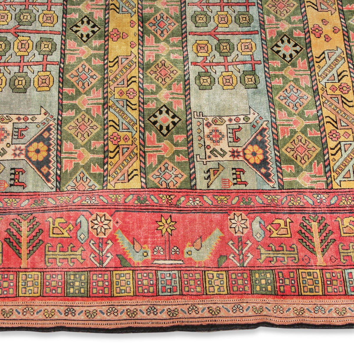 Antique Handknotted Caucasian Silk Carpet ( 3 ft 9 in x 5 ft 3 in)