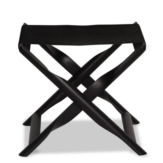 Arturo Black Folding Stool by Giobagnara