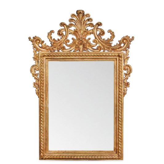 Vintage Carved Italian Gilt Mirror