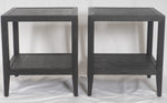 Restoration Hardware French Contemporary Square Side Tables, Pair of