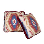 Pair of Kazak Style Carpet Decorative Pillows - Brand New