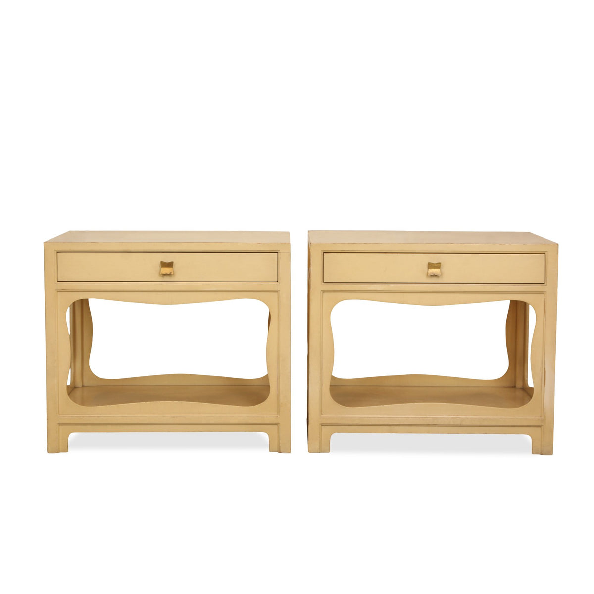 Grosfeld House Distressed Nightstands, Pair