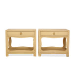 Grosfeld House Distressed Nightstands, Pair