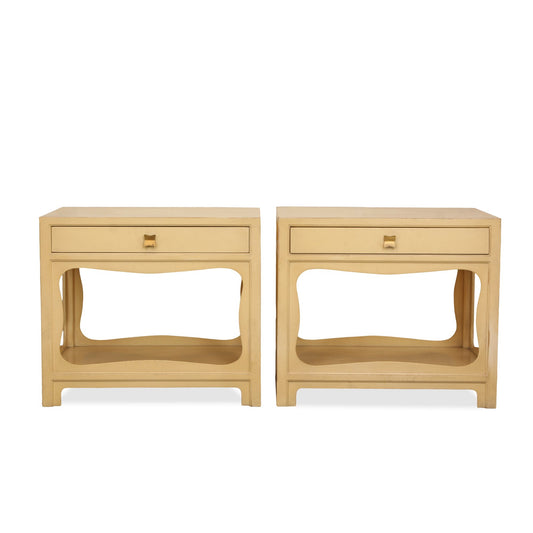 Grosfeld House Distressed Nightstands, Pair