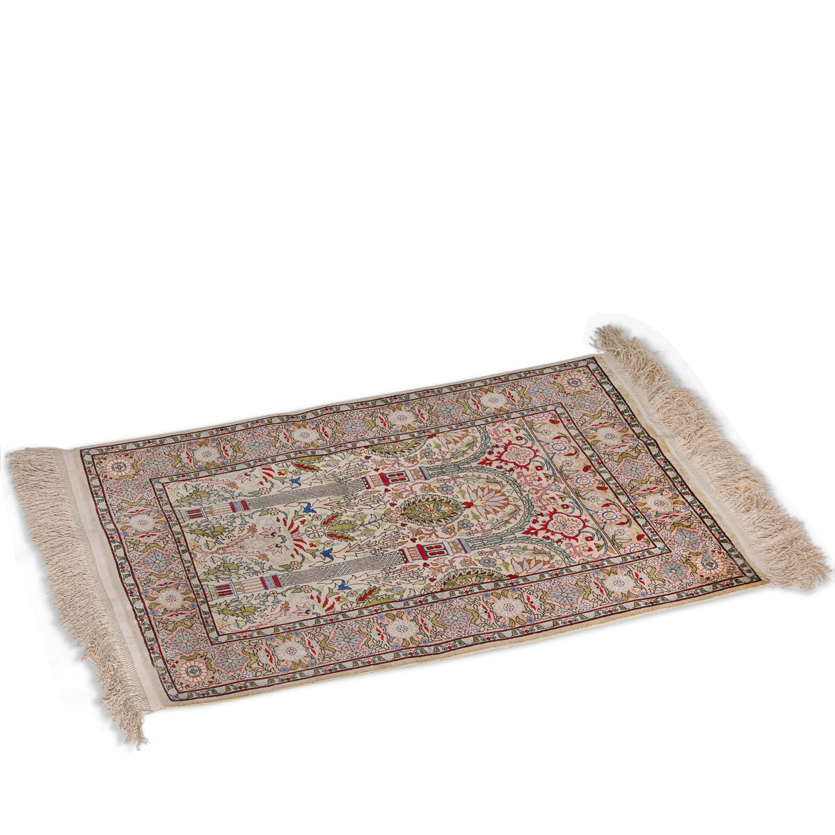 Handknotted Hereke Silk Carpet (2 ft 3 in x 3 ft)