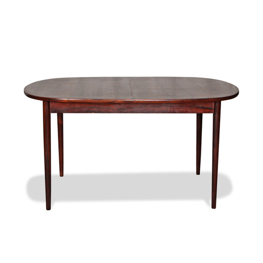 Vintage Danish Rosewood MCM Extending Dining Table with Hidden Leaves, C 1960s - Newly Refinished