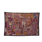 Hand Embroidered Sequin Patchwork Wall Tapestry