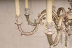 Vintage French Louis XV Silver Gilt Finish Chandelier c1980s