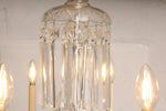 Vintage French Louis XV Silver Gilt Finish Chandelier c1980s