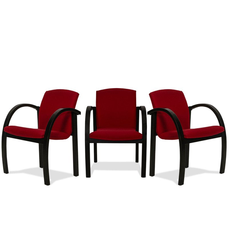 Set of 3 Italian Thonet Bentwood Ebonized Armchairs