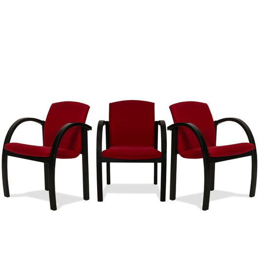 Set of 3 Italian Thonet Bentwood Ebonized Armchairs