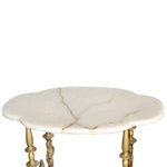 Antique French Louis XVI Style Table Gilt Brass Base with Marble Top