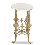 Antique French Louis XVI Style Table Gilt Brass Base with Marble Top