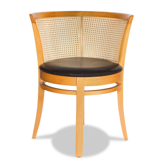 Modern Cane-back Barrel Chair