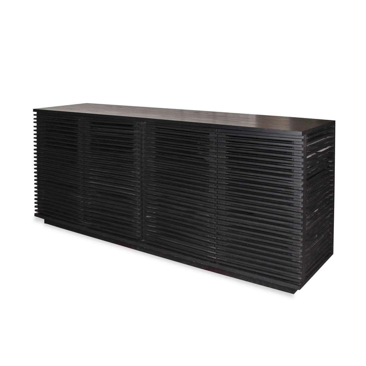 Modern Wood Slat Media Console