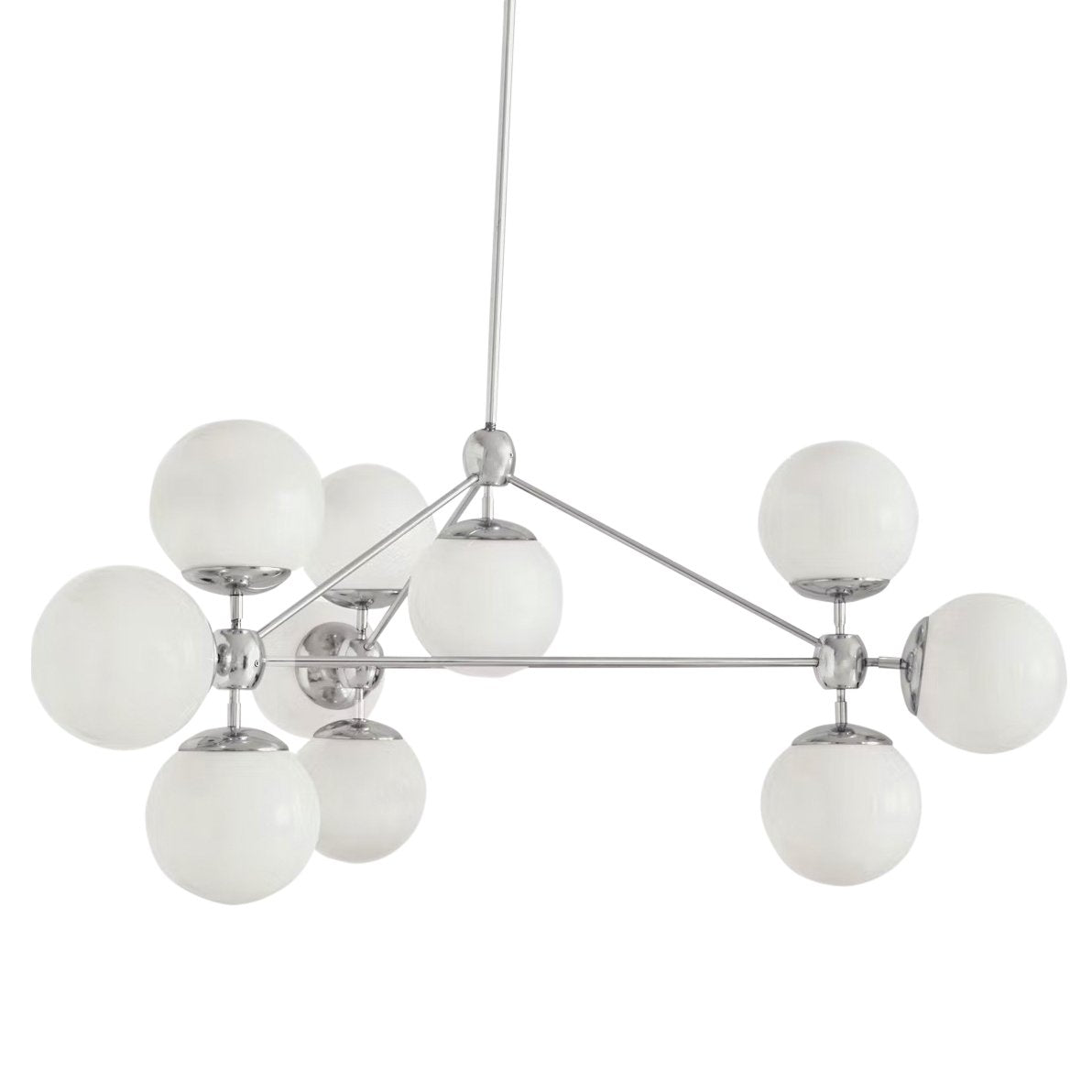 Modo 3 Sided Chandelier with 10 Globes by Jason Miller