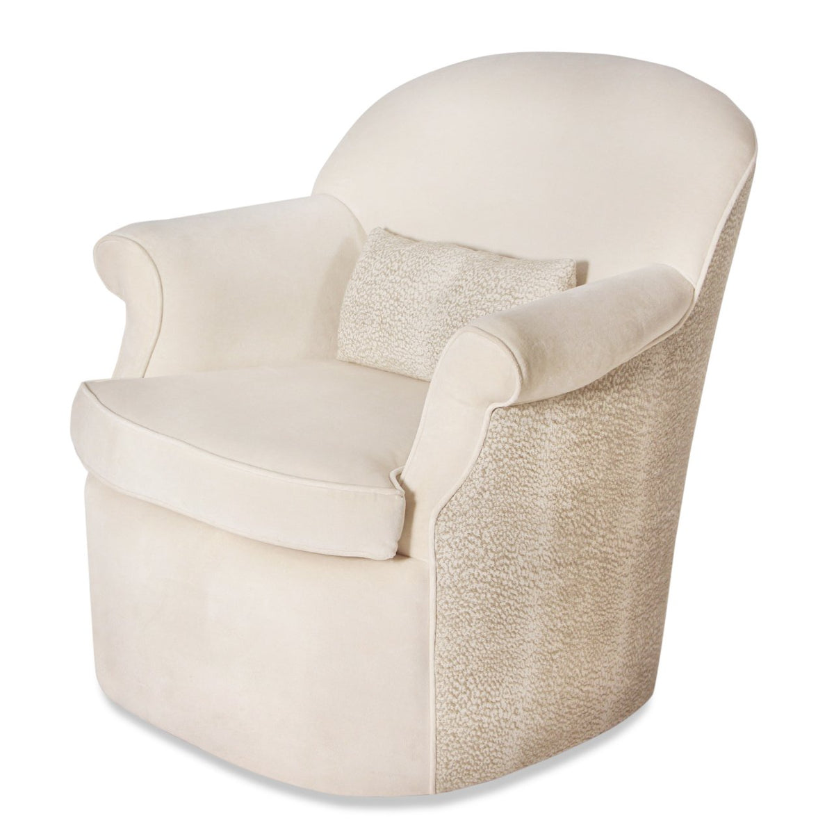 Modern Barrel Back Newly Upholstered Chair