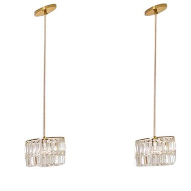 Pair of Crystal Pendant Lights