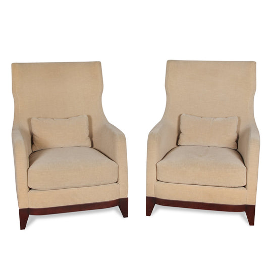 Pair of Modern CCI Custom Furnishings Wingchairs