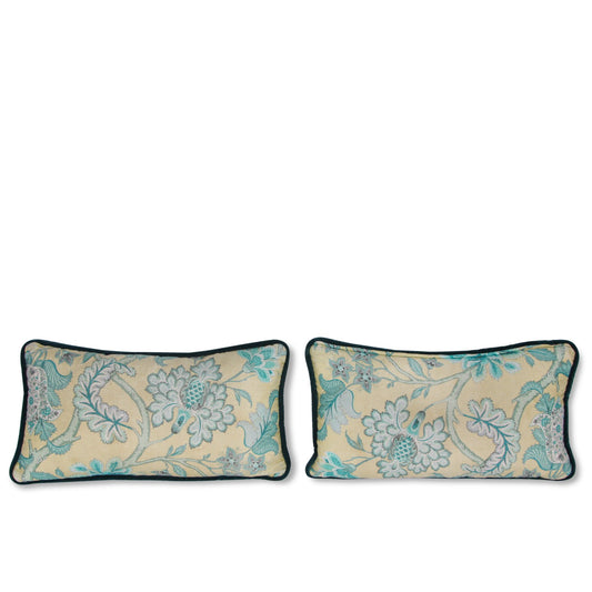 Pair of Stitched Floral Pillows