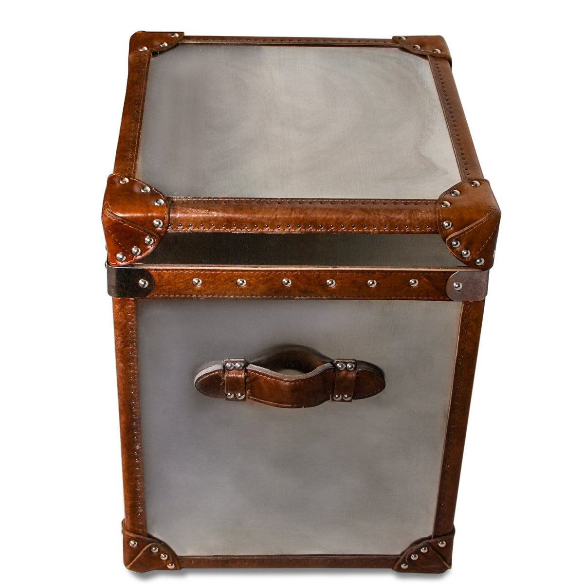 Timothy Oulton Style White Star Trunk Side Table