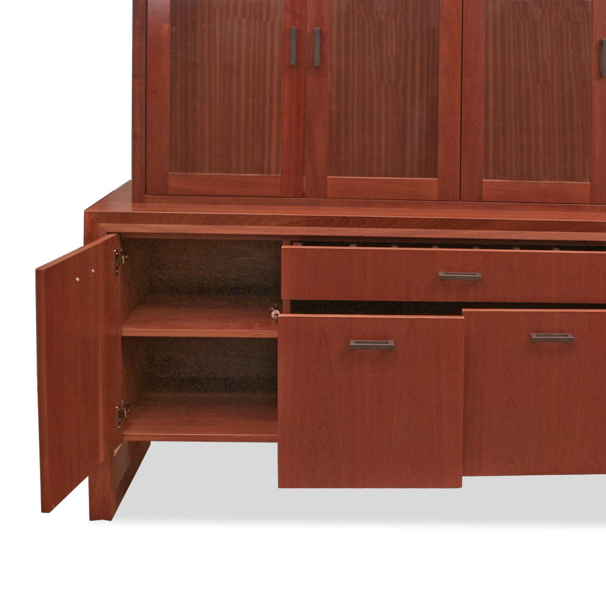 Contemporary Custom Buffet with Hutch Display Case