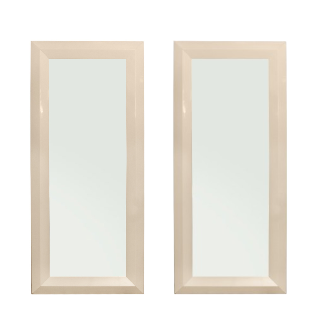 Pair of Contemporary Beveled Floor Mirrors