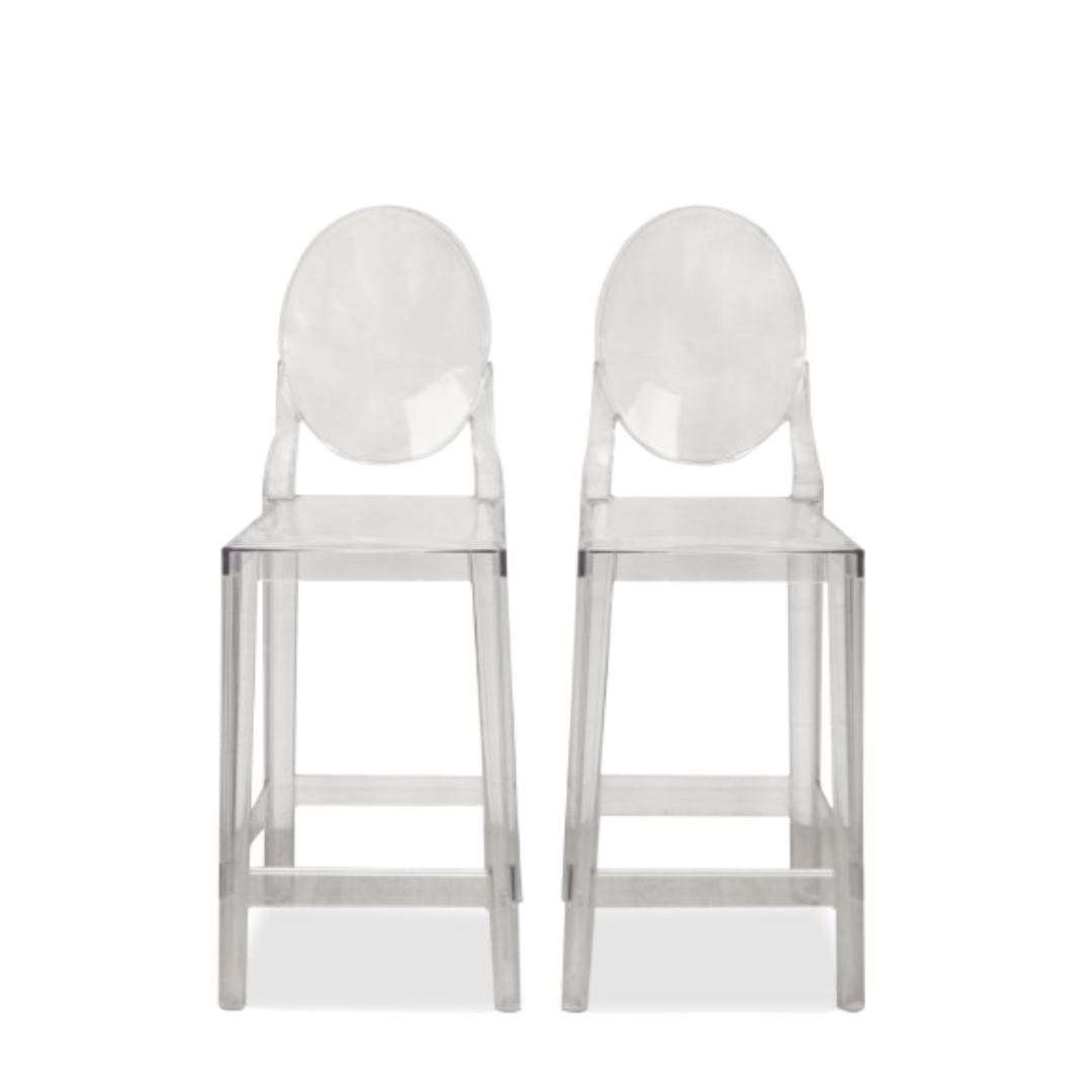 Kartell Bar Stools, Made in Italy, Set of 2