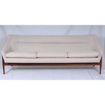 Vintage Scandinavian Folke Ohlsson Mid Century Modern Teak Sofa