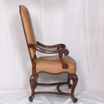 Vintage Maitland Smith Leather Armchairs with Leather Inlays, Pair of