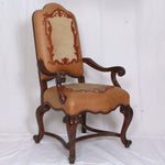 Vintage Maitland Smith Leather Armchairs with Leather Inlays, Pair of