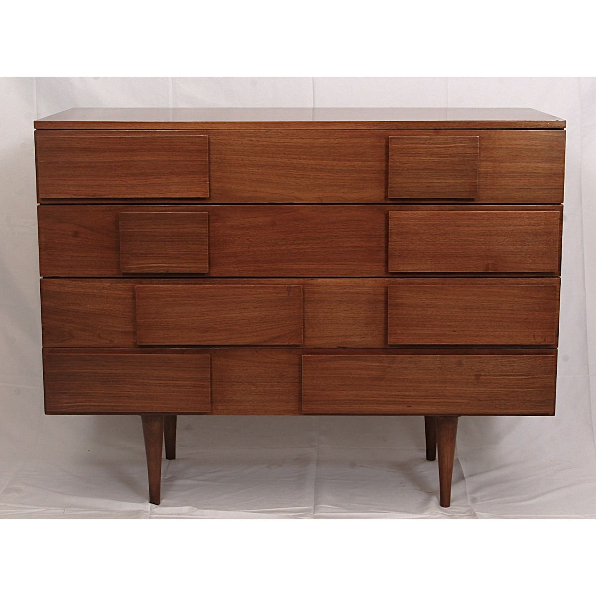 Vintage Gio Ponti Style Four Drawer Commode or Dresser